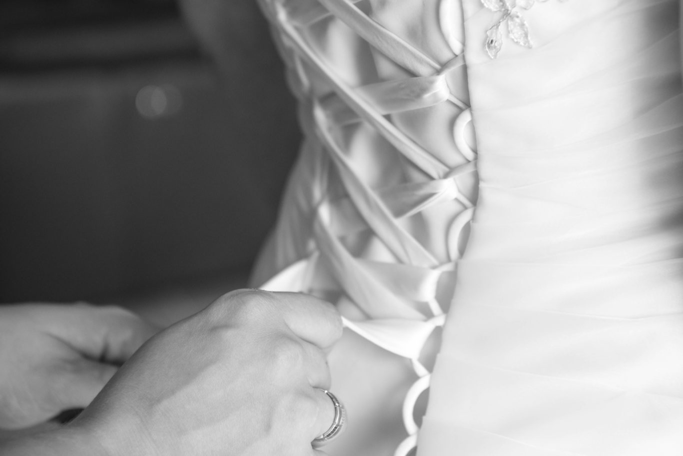 Préparation Mariage en noir & blanc